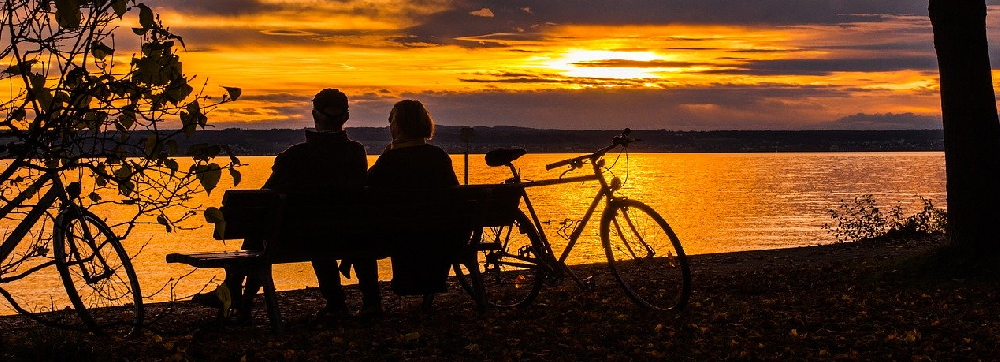 Pause am Abend auf dem Fördewanderweg